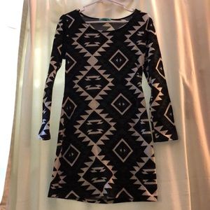 Black and white sweater dress